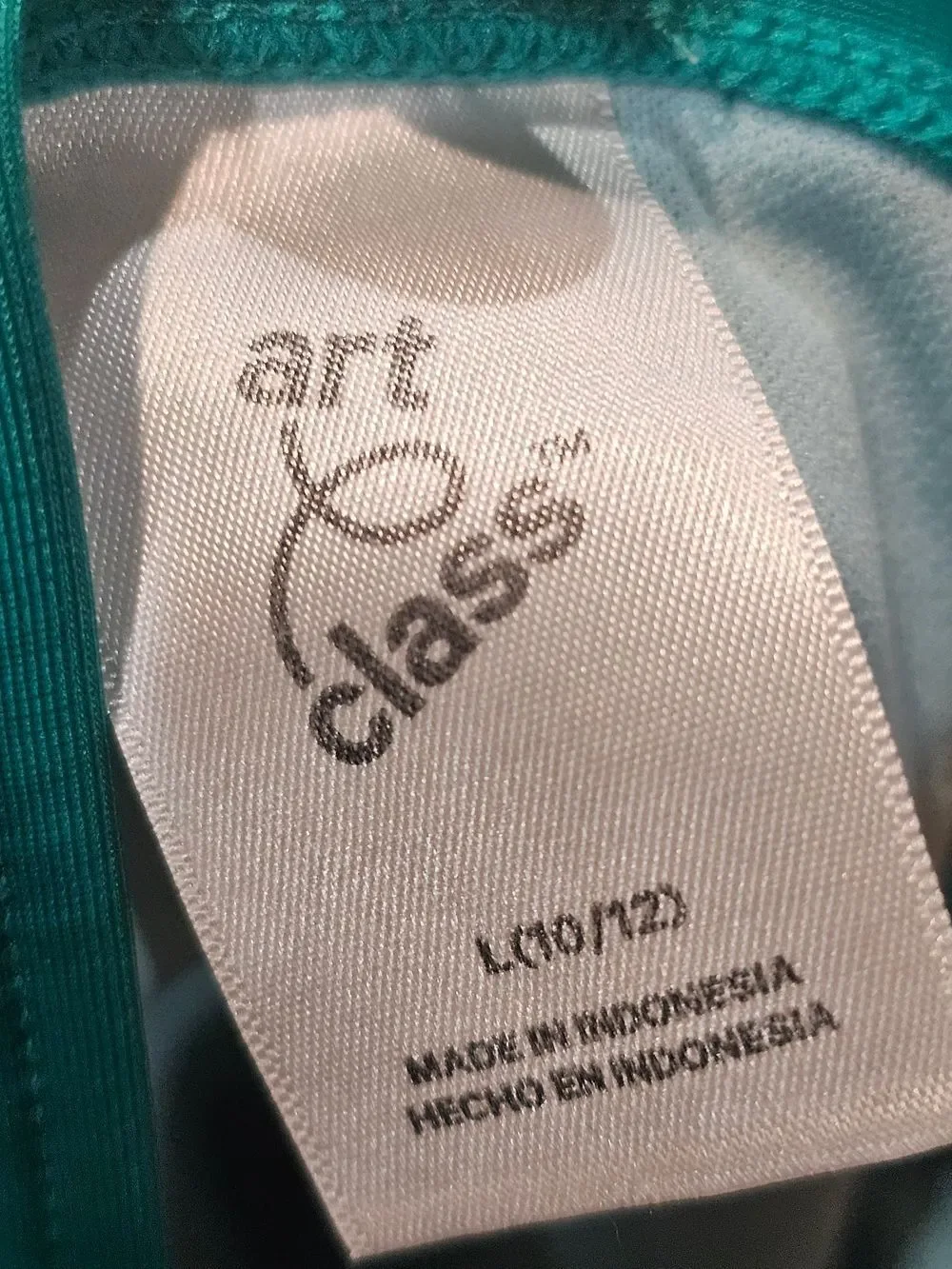 art class Bikini Size 10/12 Green Tropical Leaf
